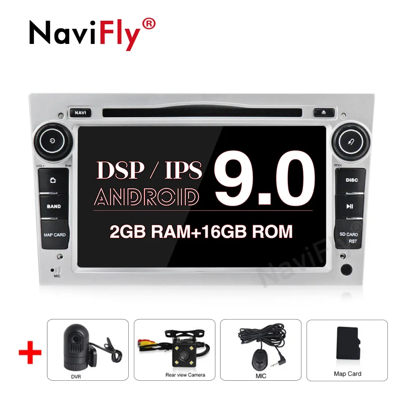 NaviFly Android9.0 2din автомобильный DVD CD USB sd карта проигрыватель для Opel GPS Astra Meriva Vectra Antara