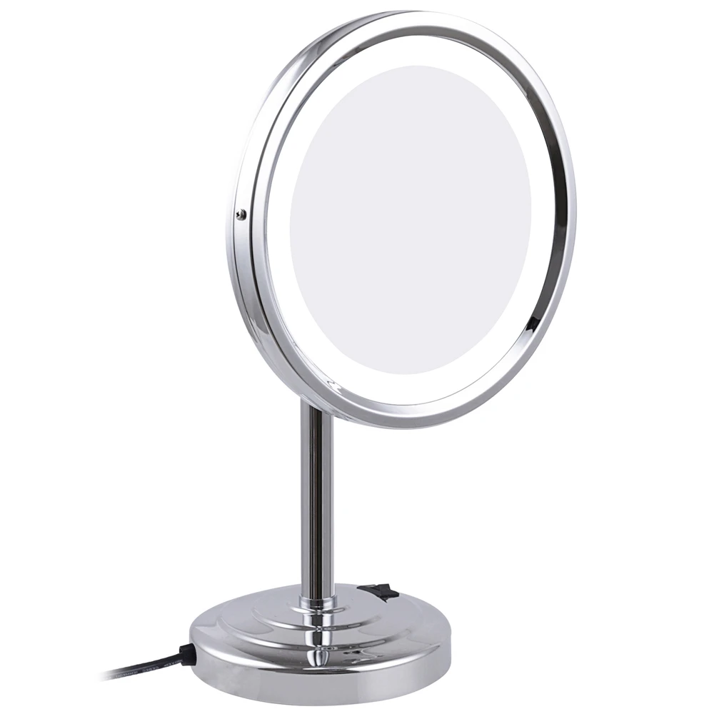 GuRun 8 Inch 10X Magnifying Tabletop Makeup Mirror with led Lights
