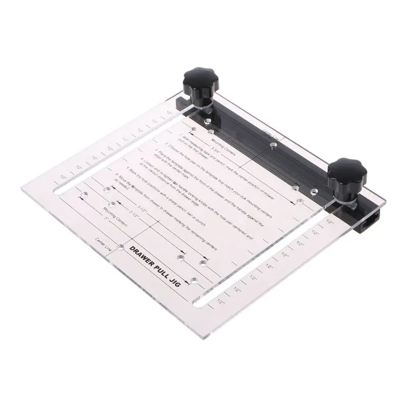 

Cabinet Punch Locator Drill Guide Hardware Jig Pull Drawer For Woodworking Drilling Hole Installation Tool
