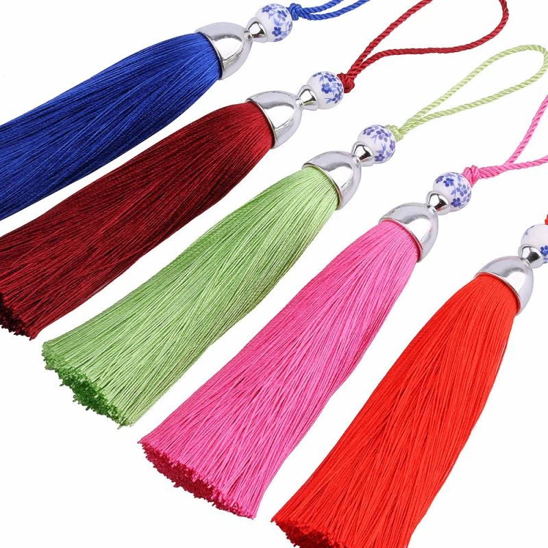 

2PCS New Style Wine Glass Tassels Curtain Garments Decorative Accessories DIY Key Cell Phone Bag Fringe Trim Tassels Pendants