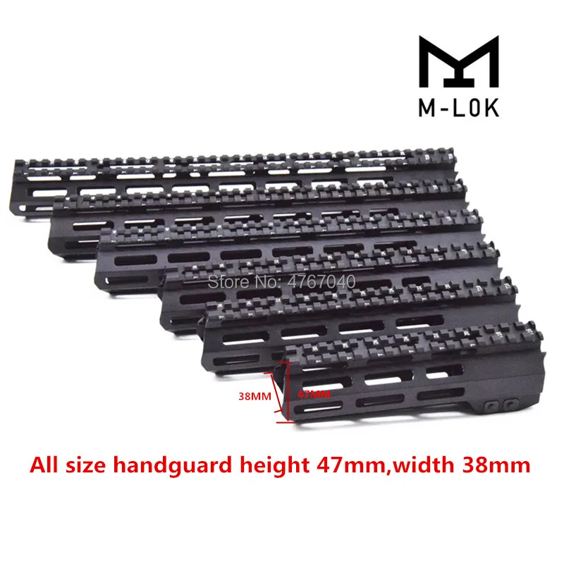 1" дюймовый M4 M16 поплавок M-LOK mlok Handguard Пикатинни тонкий стиль со стальной бочкой гайка для прицела
