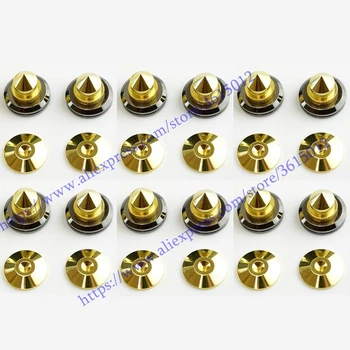 

FREE SHIP! 12SET Gold Speaker Spikes Subwoofer Spikes Isolation CD Amplifier Turntable Pad Stand Feet nail shock absorber feet