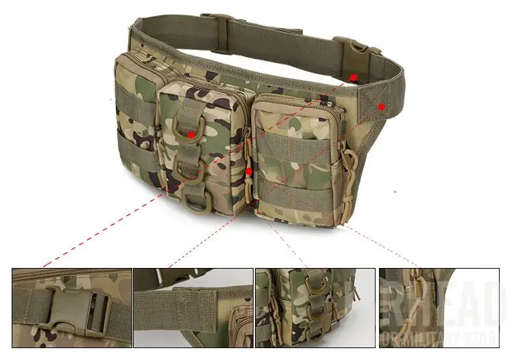 Водонепроницаемый пояс 800D нейлоновая сумка тактическая поясная сумка камуфляжная охотничья походная сумка Многофункциональный на пояс инструменты карман