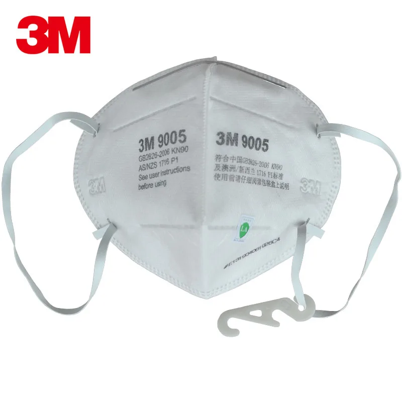 3 м 9005 респиратор 50 шт./лот анти-частицы Респиратор маска сложенная маска от пыли KN90 Стандартный маски H012819