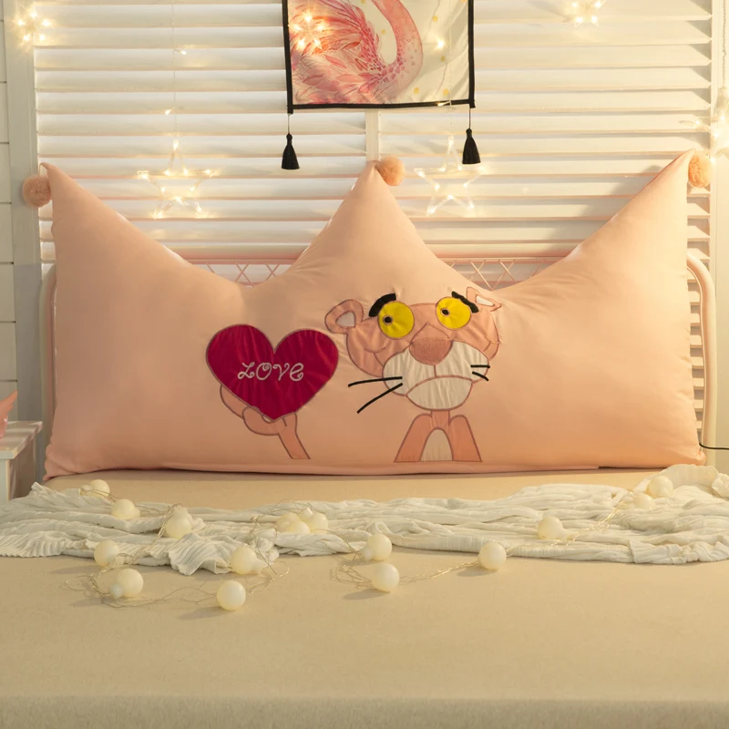 

Ins Crown Shaped Pillow Cushion for Girls, Pink Seat Mat with Balls Bedside Decoration Pillow with Core Washable
