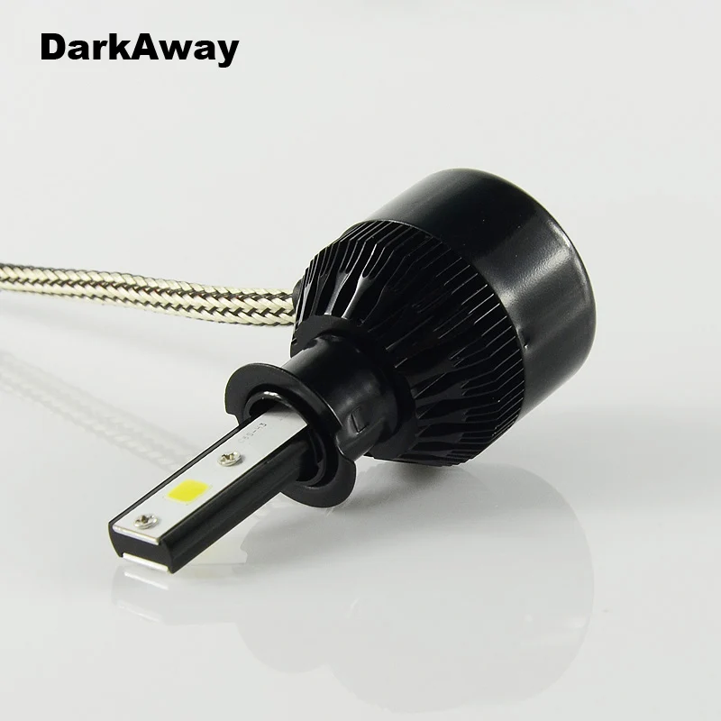 Darkaway лучший автомобильный светодиодный фары H7 H11 HB3 HB4 H8 H9 H10 H3 H16 H4 H27 H1 светодиодный лампы для авто фары мини-все-в-одном 60 Вт 6400Lm