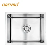 ORENBO SUS304 кухонная раковина 50*40*22 см кухонный кран шейкер из нержавеющей стали одинарная Кухонная мойка с тренером сливной и сливной трубы