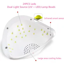 XIXI SUN5 Plus 48 Вт УФ-светодиодный светильник с двумя ручками, лампа для ногтей, УФ-светодиодный Гель-лак для ногтей, Сушилка для ногтей с ЖК-дисплеем и таймером, сенсорные инструменты