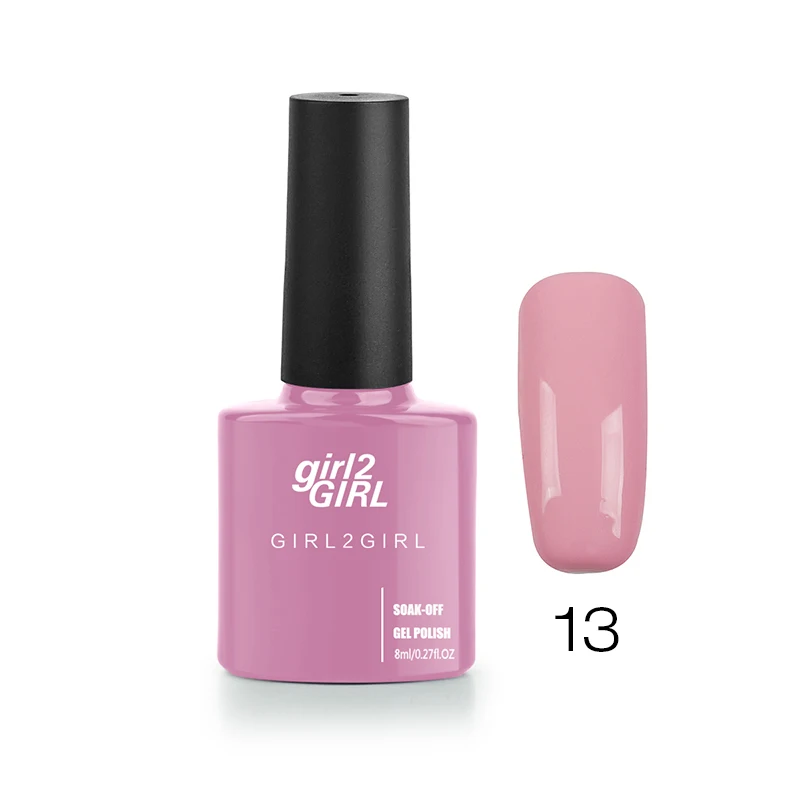 Гель-лак для ногтей GIRL2GIRL, долговечный УФ-лак для замачивания, Цветные бутылки, Гель-лак розового цвета - Цвет: G3-13