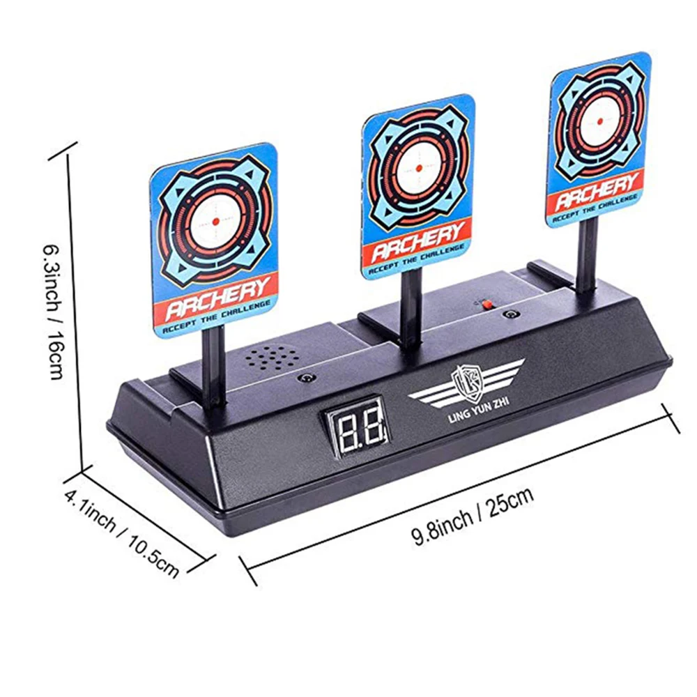 Электрический зачетный стрельба цифровая мишень автоматический сброс для пистолетов бластер DIY Высокая точность зачетная мишень рождественские подарки для детей