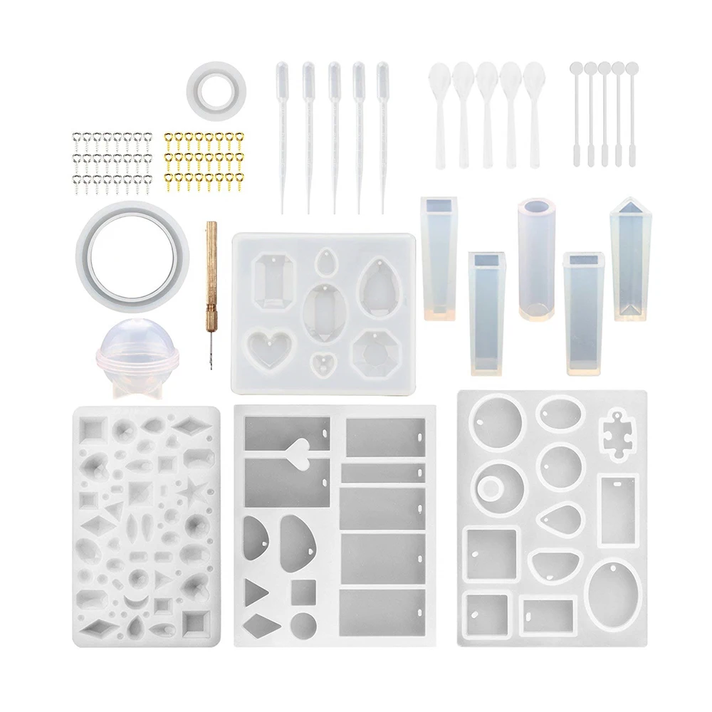 New 76Pcs DIY Making Pendant Jewelry Molds Bracelet Earrings Set Arrival Silicone Casting |