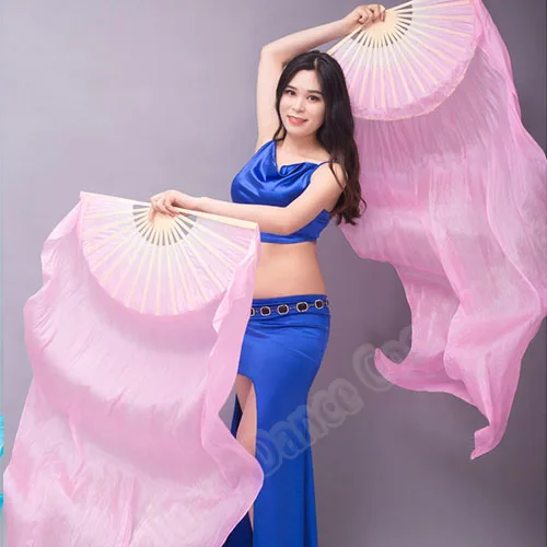 bag PAIRS 1.5M BELLY DANCE 100% SILK FAN VEILS purple to pink to light pink 