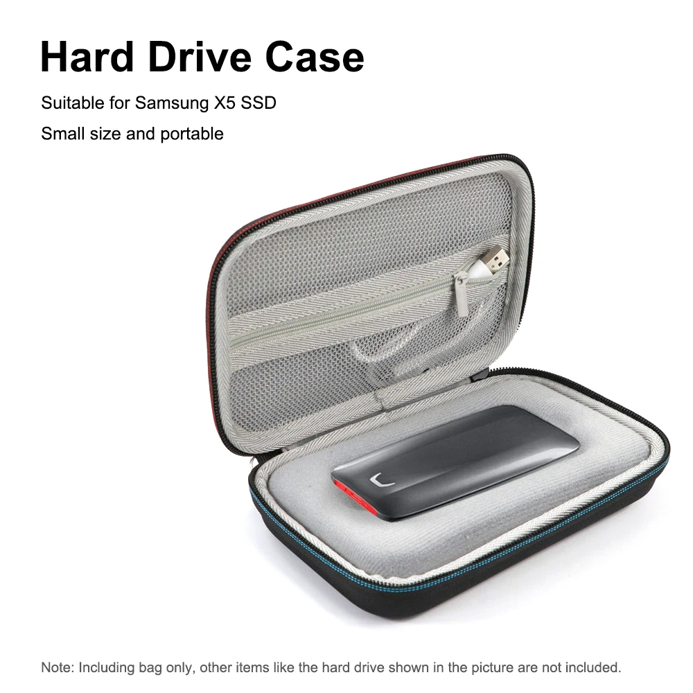 Чехол для переноски жесткого диска, переносная сумка для хранения, ударопрочный жесткий чехол EVA для samsung X5 SSD