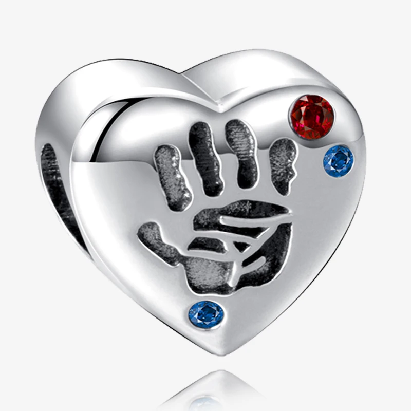 Strollgirl Love коллекция 925 пробы серебряные подвески в форме сердца бусины подходят Pandora Подвески Серебро 925 браслет ювелирные изделия - Цвет: StrollGirlJF9463-P