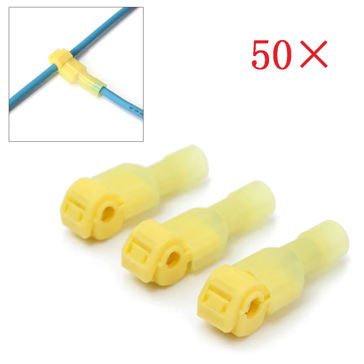 

100PCS(50set) Wire Cable Connectors Terminals Crimp Quick Splice Electrical Car Audio 12-10AWG 4.0-6.0mm2 Kit Tool Set