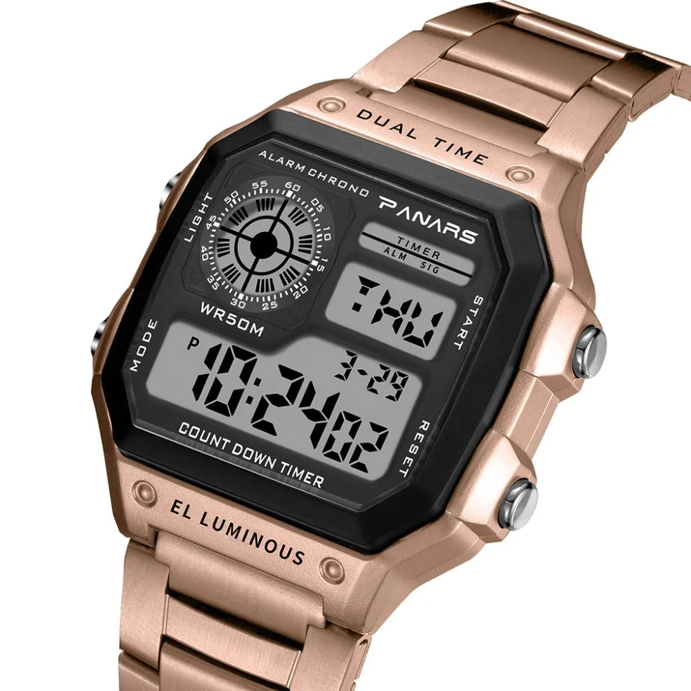 

Relogio Masculino Watch Men Watch Multi Function Alarm Clock Calendar Waterproof Sports Fashion Electronic Watch Reloj Hombre Q5