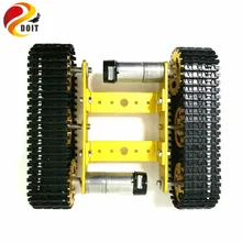 Tanque de metal modelo robô rastreado chassi do carro diy trilha rastreador ensino/plataforma caterpillar compatível com arduino uno r3 t100