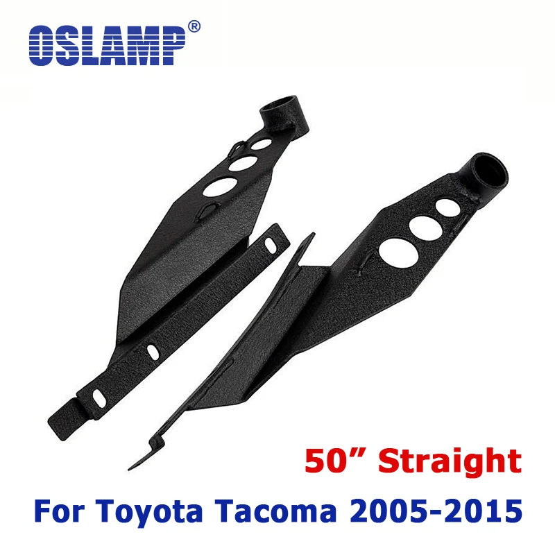 

Oslamp Apply on 50" Straight LED Light Bar Aftermarket Installation Upper Windshield Mounting Brackets For Toyota Tacoma 2005-15