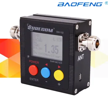 

ANYSECU Digital Power & SWR Meter SW-102 SW102 VHF/UHF 100-520 Mhz SW102 For mobile radio KT-8900 KT-7900D KT-8900D Transceiver