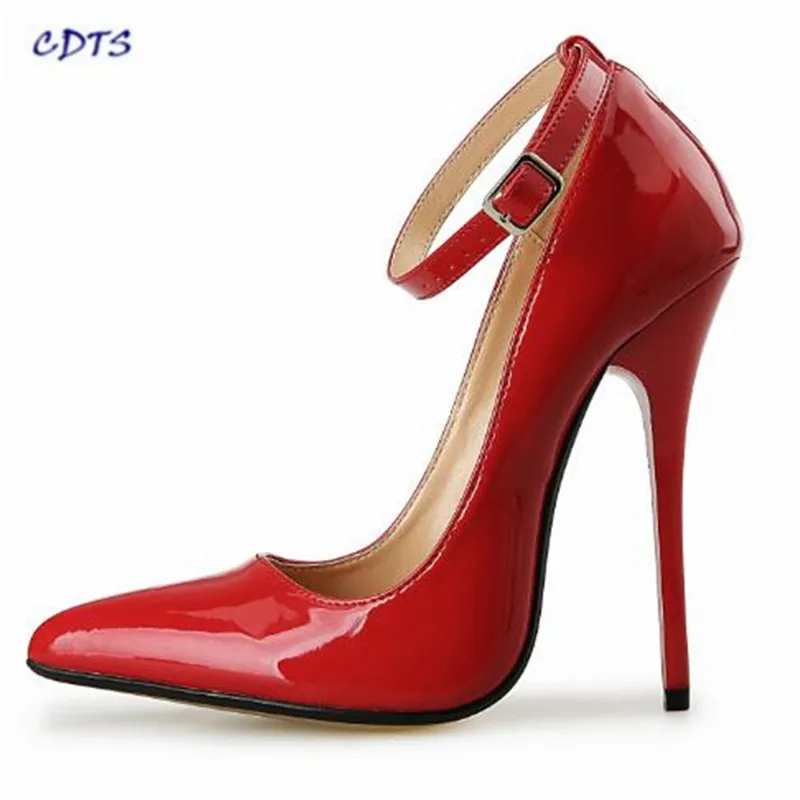 Summer Crossdresser Pointed Toe 14CM Ultra High thin heels Sexy Gold Bottoms shoes woman party/Cosplay pumps,Plus:40-46 47 48 49