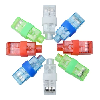 

100 Pcs/Lot LED Finger Lights Glowing Dazzle Colour Laser Emitting Lamps Festival Party Fun Jokes Props Trick Novelty Toy T30
