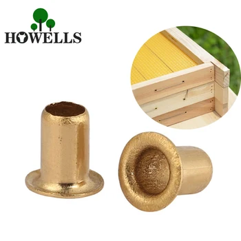 

howells 500 Pcs Italian Bee Beehive Nest Box Threading Hole Nest Box Nest Foundation Copper Eye Beekeeping Tools