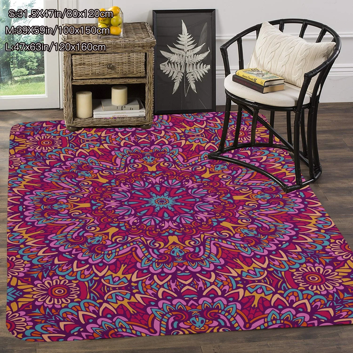 3-Размеры в богемном стиле Стиль ковровая дорожка дома Гостиная коврики коврик нескользящий ковер "мандала"