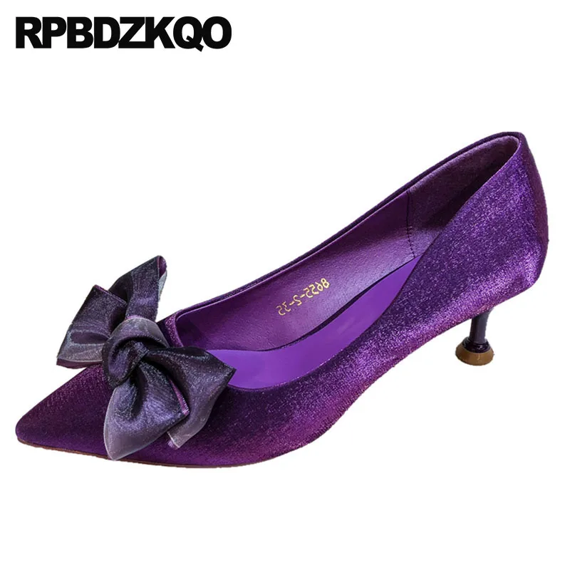 Buy purple 2018 medium heels size 4 34 satin beige ladies thin discount dress