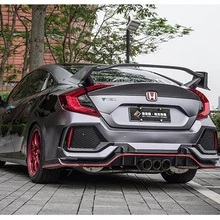 Тип-R GT стиль ABS пластик Неокрашенный задний спойлер багажника использовать для Honda Civic украшение в виде хвостового крыла