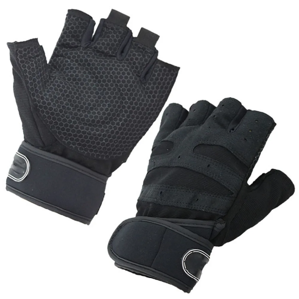 

Breathable Dumbbell Weight lifting Crossfit Half Finger Powerlifting Gym Gloves Fitness Sport Mittens Cycling gym equipment