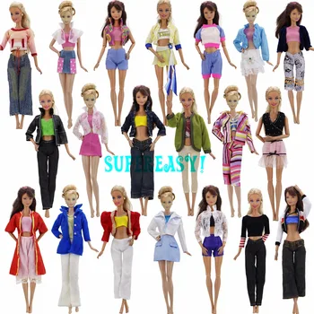 

Randomly Pick 10 pcs/lot Doll Clothing Sets Fashion Clothes Casual Dress Suits For Barbie Doll Accessories Best Baby Toys