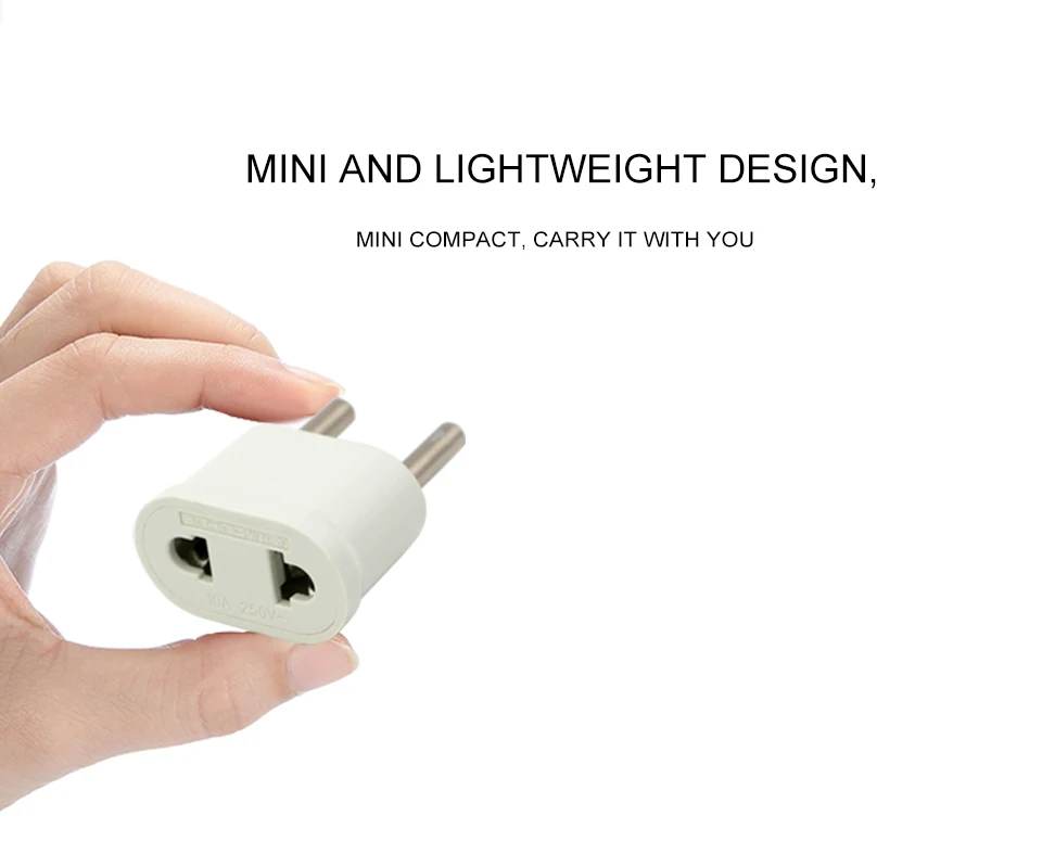 1PC 4.8mm US To EU Plug USA To Europe Travel Wall AC Power Plug Charger Outlet Adapter Converter 2 Round Pin Electrical Socket (7)