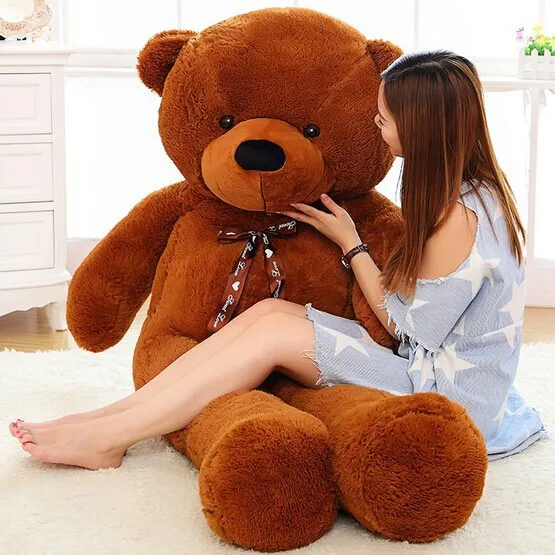 Deals on 2016 High quality 200cm Giant teddy bear plush toys Life size teddy bear stuffed animals Children soft peluches