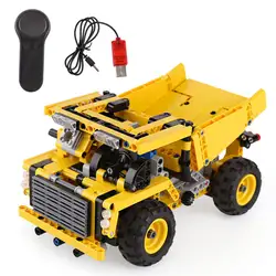 Yeshin 13016 пульт дистанционного управления грузовик детские игрушки Шахта грузовик набор строительных блоков Кирпичи сборка грузовик