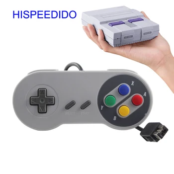 

HISPEEDIDO 2pcs/lot Wired Gamepads Classic Color Button Controller Joystick for Super Nintendo classic for SNES mini console