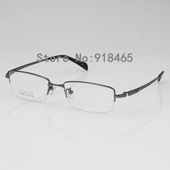 

Pure Titanium Glasses Half Rim Spectacles Eyewear Glasses Optical Frame Myopia Prescription Lens Men 9830