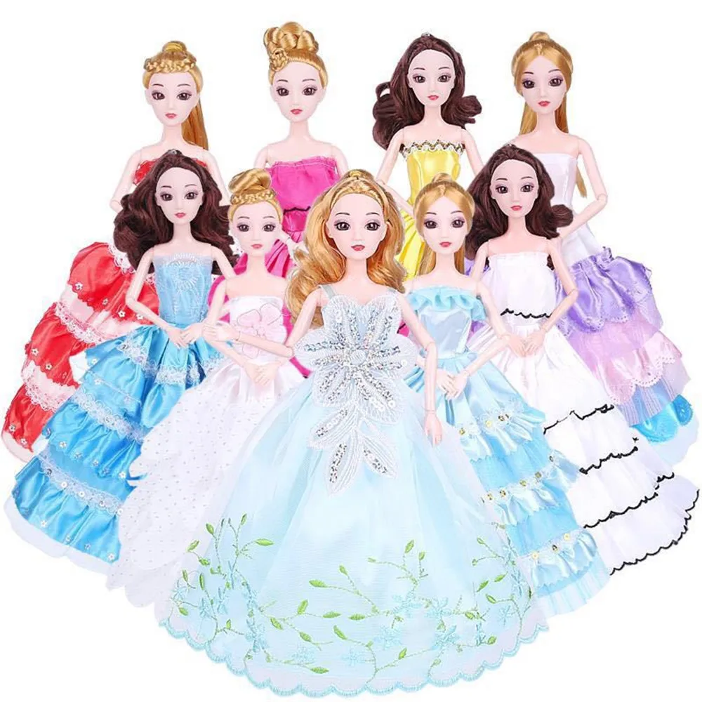 

Mix Style Doll Outfit Fashion Doll Clothes Dress Leisure Handmade Skirt Party Gown For Doll Accessories Girl Gift