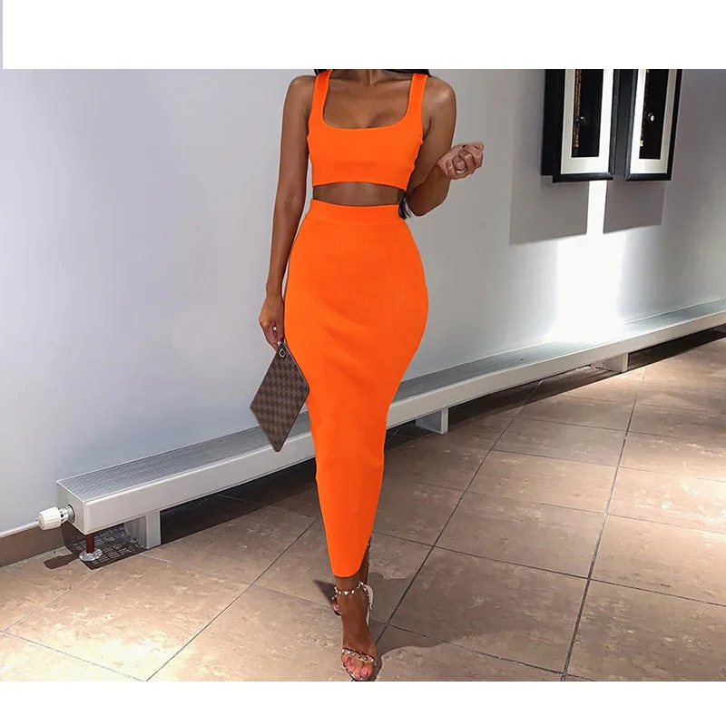 

Summer Dresses Woman 2019 Party Night Sleeveless Suits Green Sexy U Collar Short Vest Tight Long Dress Female Bodycon Vestido