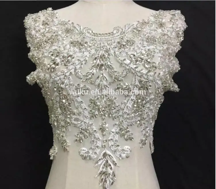 

DIY lace encrusted bling bling crystal body cover patch applique