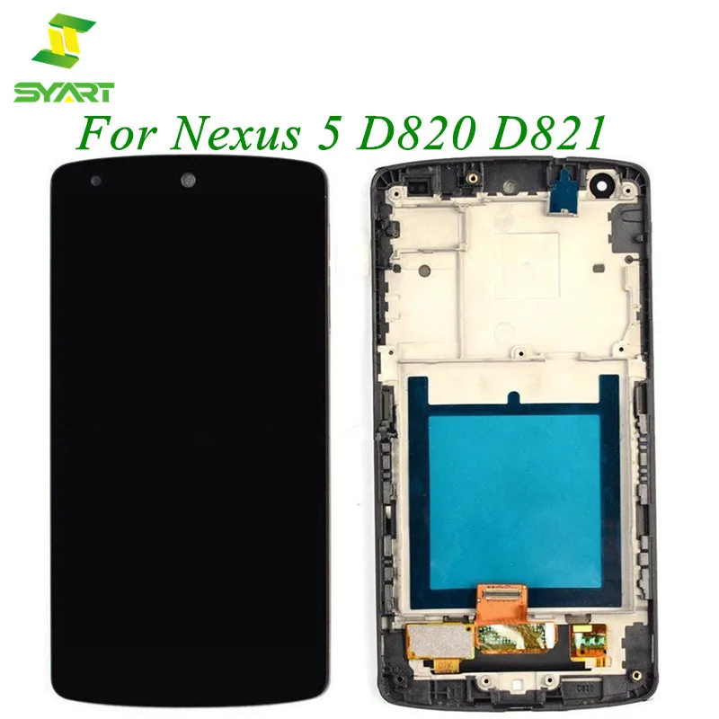 

For LG Google Nexus 5 LCD Display Touch Screen Digitizer Assembly With Frame Replacement For Nexus5 D820 D821 4.95" LCDs Screen