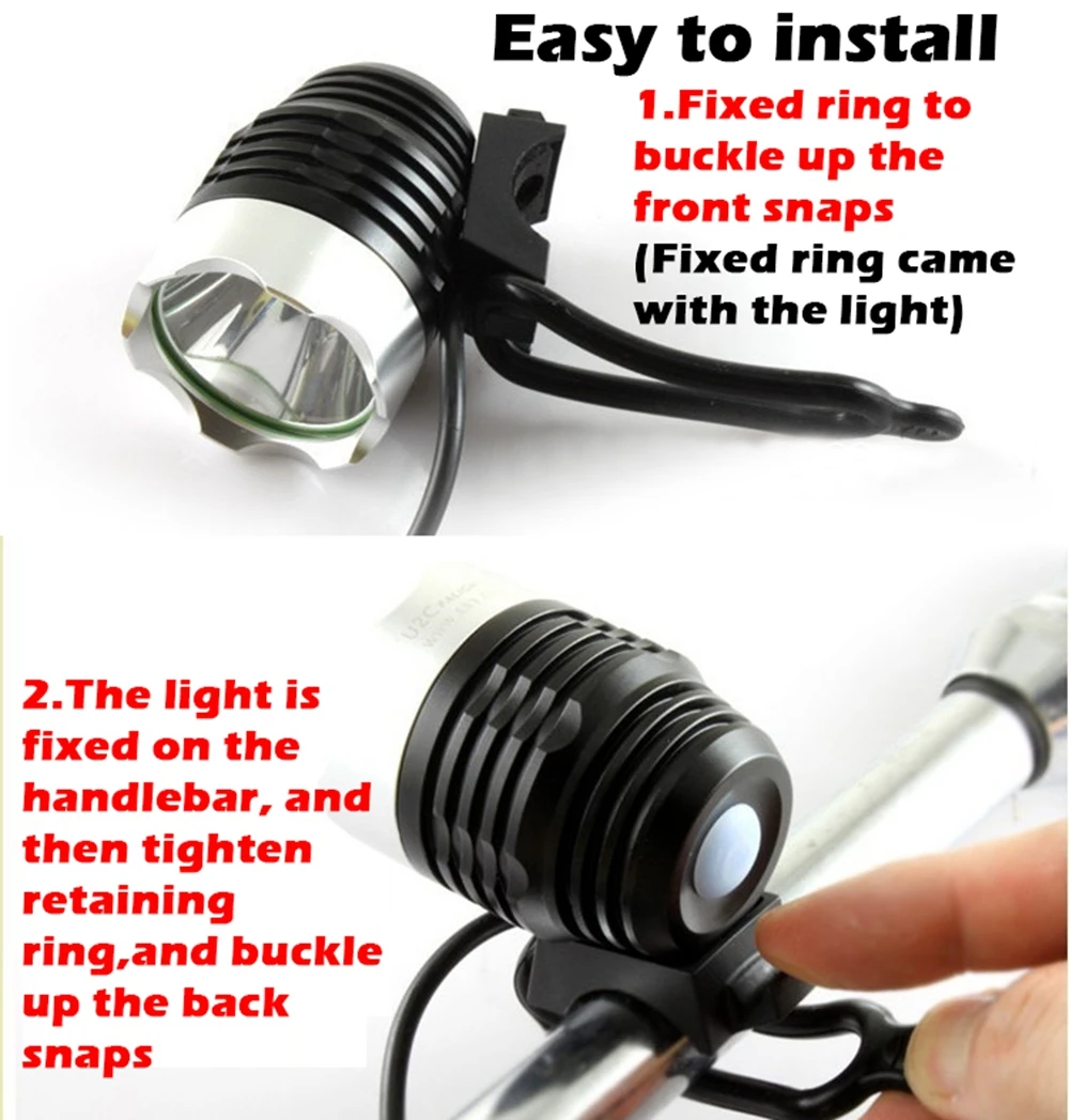 Clearance Triple Wick T6 Bike Cycling LED Light High Brightness Connect USB Interface Waterproof Flashlight For Bicycle HandLebar 11