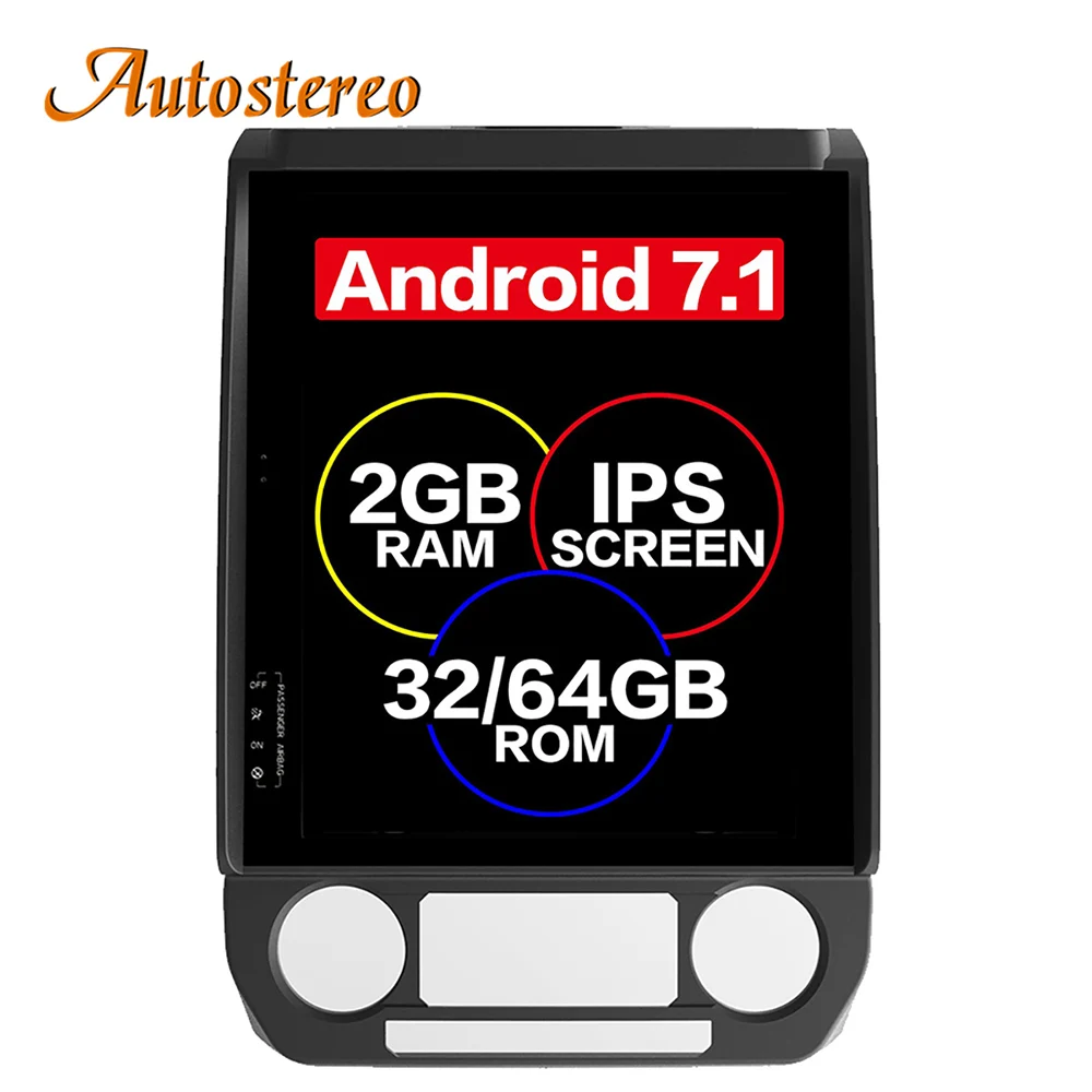 Android 7 Tesla style Car GPS Navigation For Ford F150 2015-2019 auto multimedia player auto radio tape recorder headunit No DVD