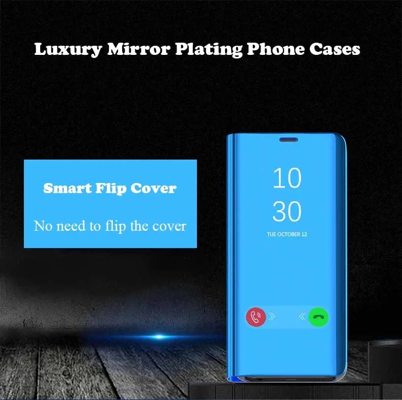 Роскошный зеркальный смарт-чехол для huawei Honor 10 8C 8X Max 9 Lite Nova 3 3i 4 P Smart Plus кожаный флип-чехол с подставкой Fundas
