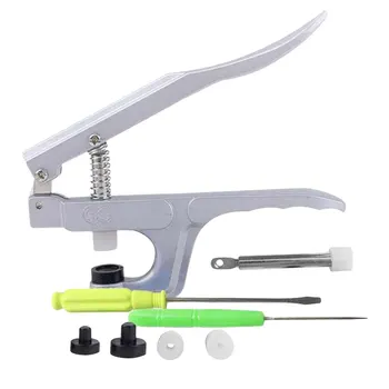 

Metal Press Button Snap Pliers Plastic Resin Press Stud Cloth Hand Pressure Clamp Button Installation Tool with Buttons