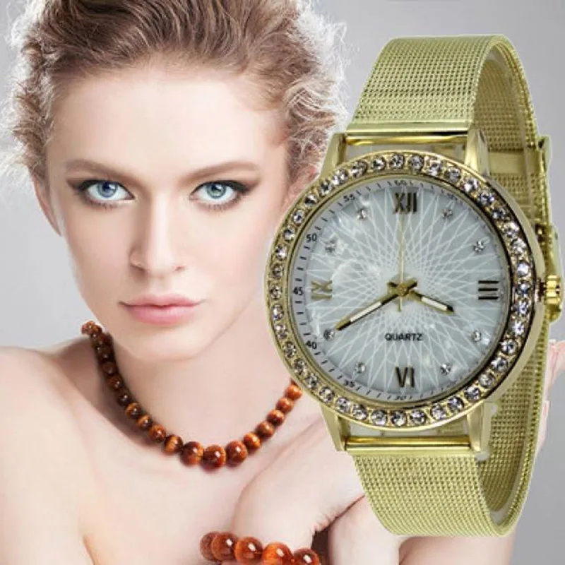 2018 Ladies Gift New Style Watch Creative Design Fashion Women Retro Design Alloy Band Analog