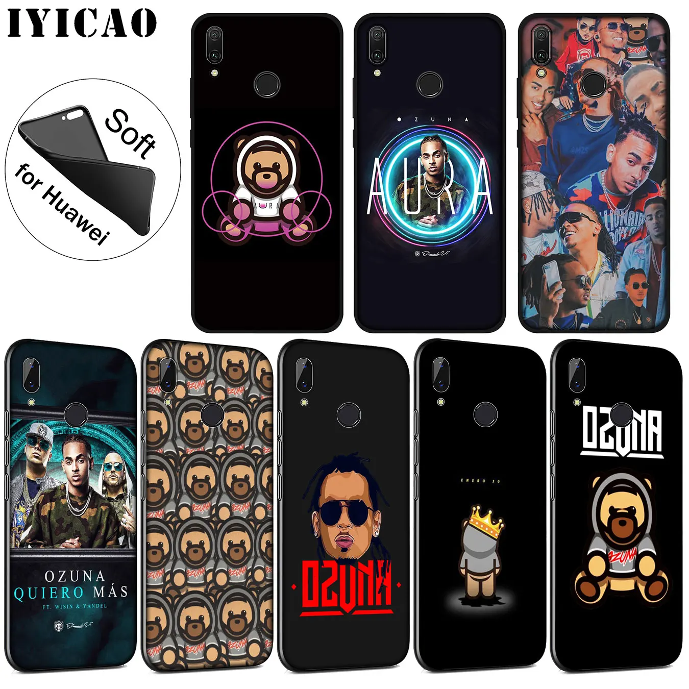 IYICAO Ozuna Мягкий силиконовый чехол для телефона huawei P30 P20 Pro P10 P9 P8 Lite Mini 2017 2016 2015 P smart Z