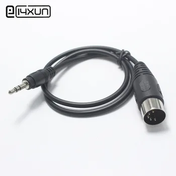 

EClyxun 1pcs Din 5 Pin / 7Pin Din MIDI Male Plug To 3.5mm 3 Pole Male Stereo Plug with 50cm Audio Cable for PC