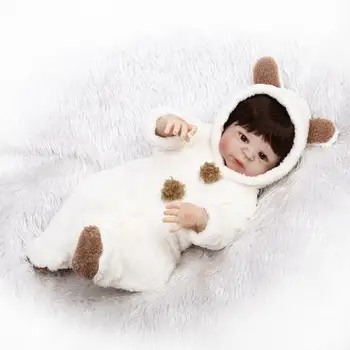 

New 55cm Full Silicone Reborn Baby Doll Toy Newborn Girl Babies Doll Lovely Birthday Gift Fashion Play House Bathe Toy