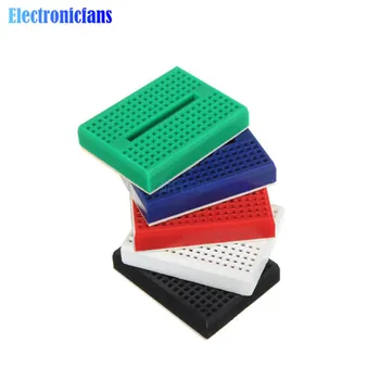 

5PCS SYB-170 Prototype Experiment Test Protoboard 170 Tie-Points Mini Solderless Breadboard Shield For Arduino 5 Colors