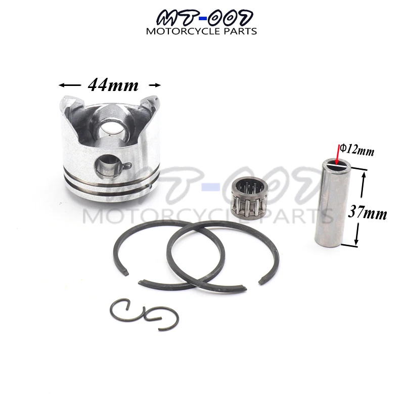 44mm Piston rings 12mm Assembly for 2 stroke 49cc Pocket Bike